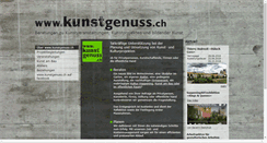Desktop Screenshot of kunstgenuss.ch